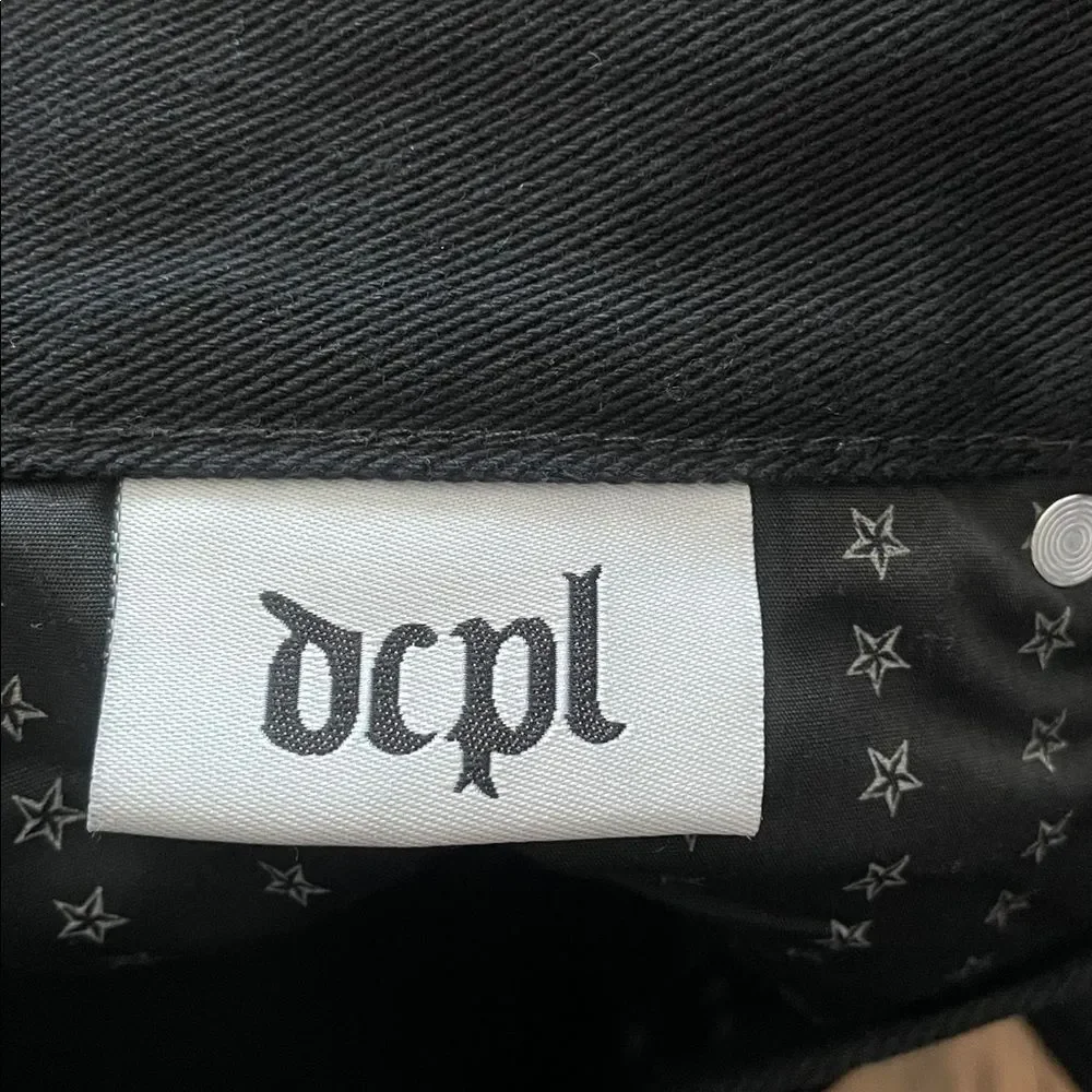 DCPL Lightning Black Straight Leg Jeans Sz 34